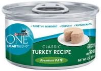 Purina One Smart Blend Cat Tender Turkey Food, 24 By 3 Oz.