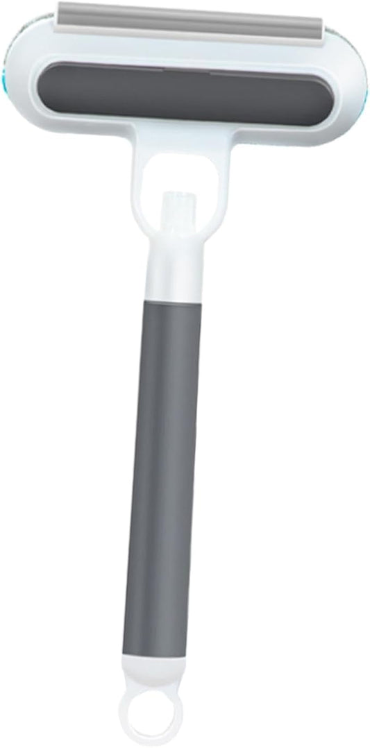 Pet Hair Removal Brush Glass with Cleaning Brush Multipurpose Shedding Tool Pet Grooming Tool for Doors Laundry Glass, Gray