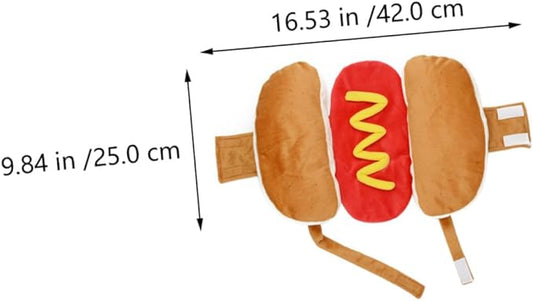 DOITOOL Hot Dog Pet Costume and Burger-Themed Dog Clothes M Size Decorative Cat Festival Outfit Christmas Pet Supplies