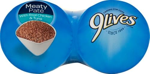 9 Lives Cat Food Chicken and Tuna Dinner, 4 ct, 5.5 oz