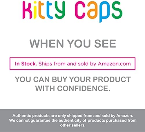 Kitty Caps Nail Caps for Cats, White with Orange & Clear with Blue Glitter - Safe, Stylish & Humane Alternative to Declawing Stops Snags & Scratches, Medium (9-13 lbs), 40 Count