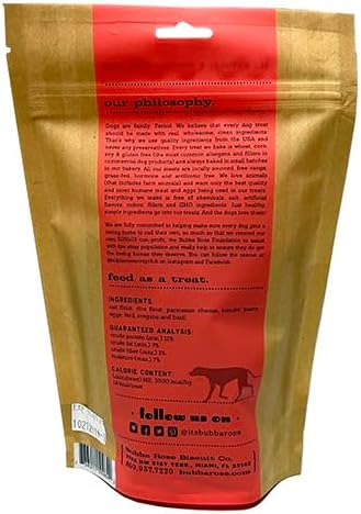 Bubba Rose Biscuit Co. - Pizza Dog Biscuits - Pizza Crust 6.5 oz. Bag - Allergy Friendly, Wheat, Corn, Soy & Gluten-Free Dog Treats, Made in The USA