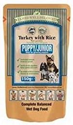 James Wellbeloved Puppy Food Pouches with Turkey & Rice m (150g) (Pack of 4)