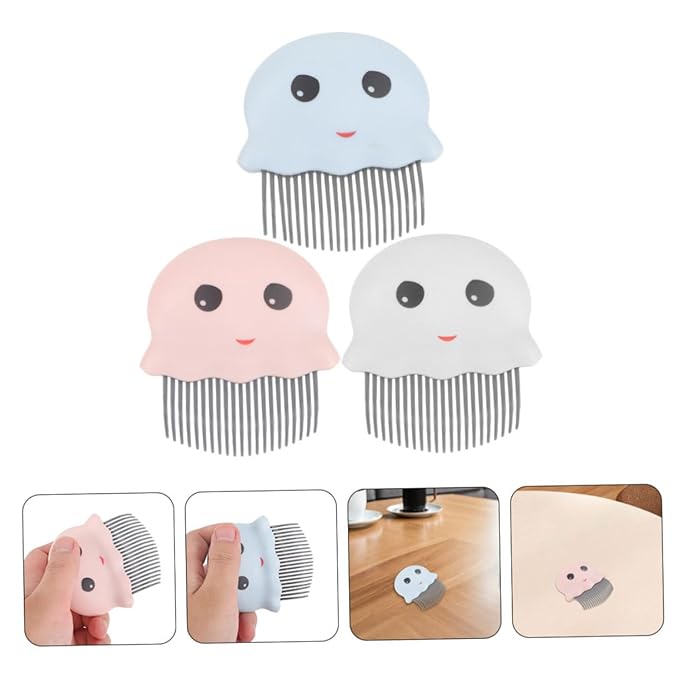 3Pcs Plastic Cat Grooming Brush Set Wide Tooth Comb for Efficient Undercoat Shedding Easy to Durable Pet Grooming Supplies for Dogs Cats for Loose Hair