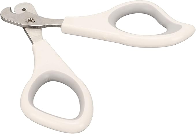 Stainless Steel Cat Nail Clippers - Professional Trimmers for Cats, Ergonomic Handle (灰白)