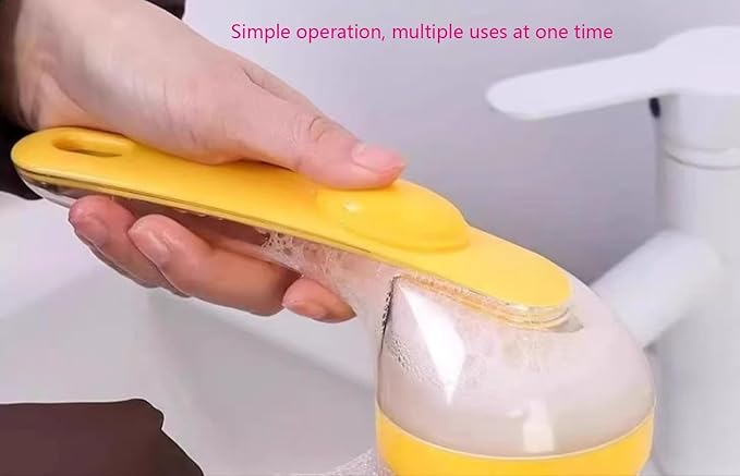 Round pet brush, self-cleaning pet hair brush, hair remover, suitable for cats and dogs,removes dander, dirt and tangles, formassage and grooming(Yellow)