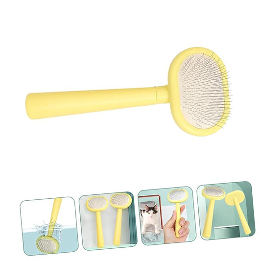 Toyvian Plastic Cat and Dog Grooming Comb Long Handled Loose Hair Remover for Matted Pet Supplies for Daily Grooming and Bathing Cat Comb Massage Effect