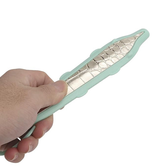 ZJchao Cat Grooming Brush Dog Brush for Short Haired Dogs Simulated Tongue Design Pet Hair Removal Comb with Dual Color Green Gold