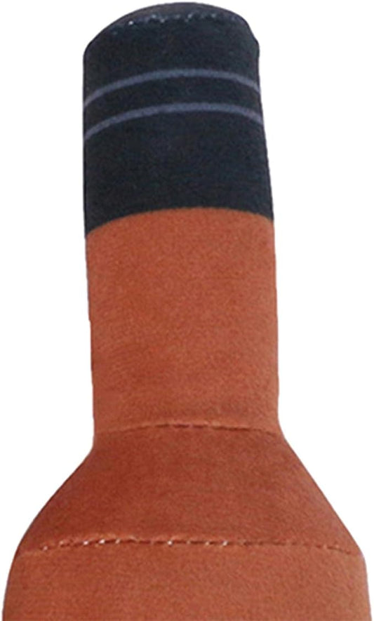 Dog Squeaky Toy Novelty Bottle Shaped Soft Dog Toys Squeaker Sound Pet ing Toys for Aggressive ers Pets Supplies, Coffee