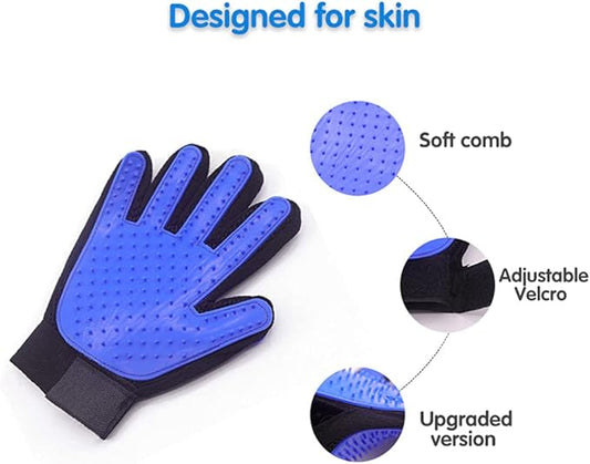 Pet Grooming Glove, Blue