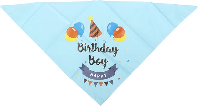 Dog Birthday Party Supplies Set with Hat Scarf Bow Tie, Reusable Pet Birthday Decorations for Small to Medium Dogs, Includes Streamers Ribbon and Pin for Photo Shoots