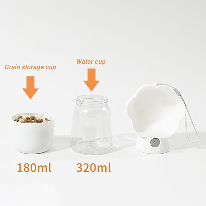 Pet Travel Water Dispenser Food Compartment for Dog Owners Daily Walking Supplies Dog Water Bottle Portable