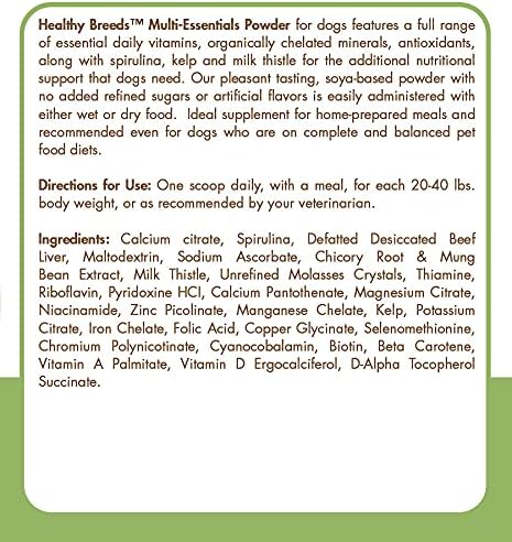 Healthy Breeds Mastador Multi-Essentials Powder for Dogs - an Ideal Supplement of Vitamins, Minerals & Antioxidants for Your Dog - 8 oz