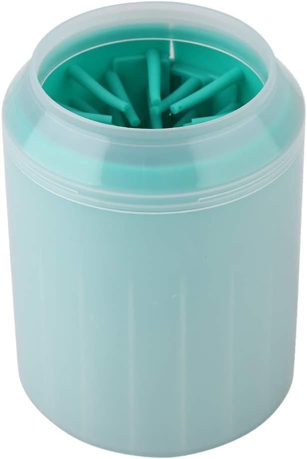Portable Pet Paws Cleanseing Cup, Multifunctional Grooming Tool for Cats and Dogs, Rubber Silicunique, Easy to Cleanse and Use (Green)