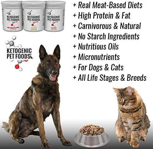 Ketogenic Pet Foods - Chicken - High Protein, High Fat, Low Carb, Natural Dog & Cat Food - 18.5 oz. Canister