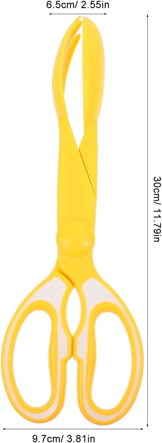 BESPORTBLE Portable Dog Poop Scooper Clamp, Outdoor Pet Waste Picker with Long Handle, Heavy Duty Yellow Poop Grabber for Dog Cleaning Supplies