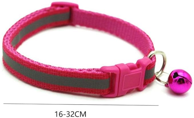 Dog Basic Collars Pet Collar Reflective pet Bell Collar Adjustable Size Suitable for Cats and Small Dogs pet Supplies(2)