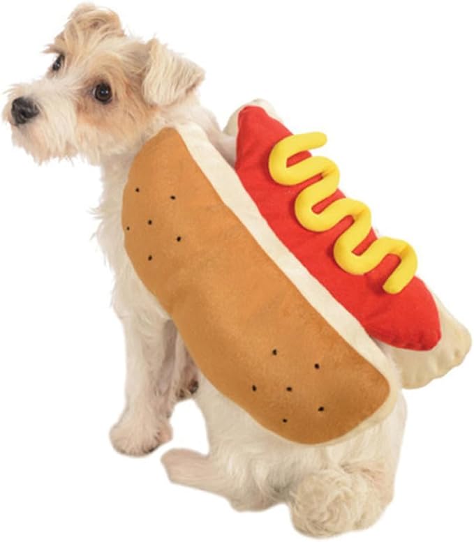 DOITOOL Hot Dog Pet Costume and Burger-Themed Dog Clothes M Size Decorative Cat Festival Outfit Christmas Pet Supplies