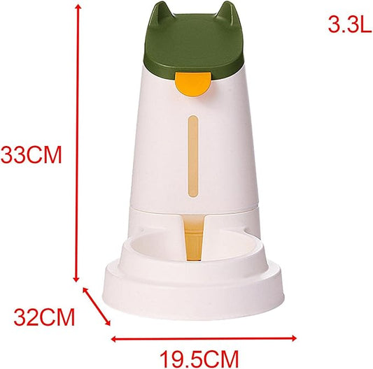 Automatic Pet Dispenser No Sliding Large Capacity Travel Supply Bowl Basin 3.1L for Small Medium Pets Puppy Animals Dog Cats Supplies, Water Dispenser