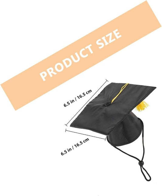 Yardwe Pet Graduation Necktie and Doctoral Hat Set, Dog and Cat Costume Accessories for Graduation Party, Puppy Formal Neckwear, Pet Supply for Holiday Dress-up