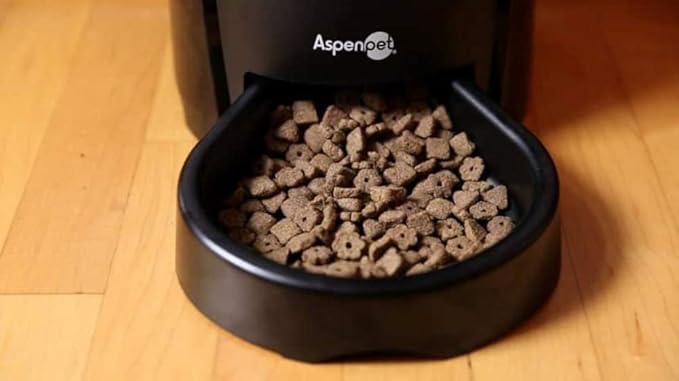 Aspen Pet Lebistro Programmable Cat & Dog Feeder 2 Sizes Black (24232), 18 Cups
