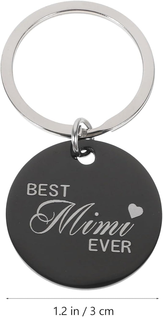 KALLORY 4pcs Stainless Steel Pet Id Dog Tag Keychain Set, Round Engraved Name Tags for Collar, Includes Silver, Dark Gray, Navy, and Yellow, Sturdy Pet Supplies for Cats and Dogs