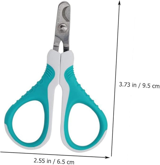 POPETPOP 2pcs Stainless Steel Pet Nail Trimmer Ergonomic Cat Dog Nail Clipper for Safe Grooming Comfortable Non- Handle for Home Use Sky-