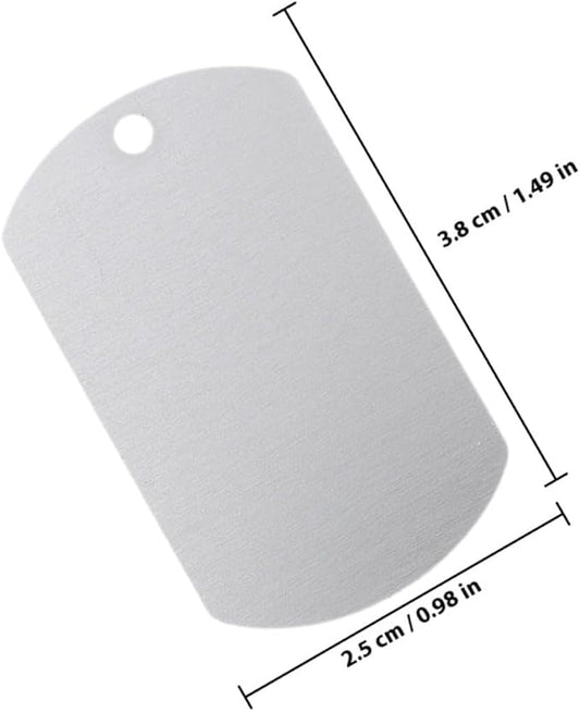 BESPORTBLE 12pcs Blank Dog Tags Aluminum Stamping Labels 38x25mm Wear-Resistant Pet Id Tags for Small Dogs DIY Engraving and Stamping Supplies