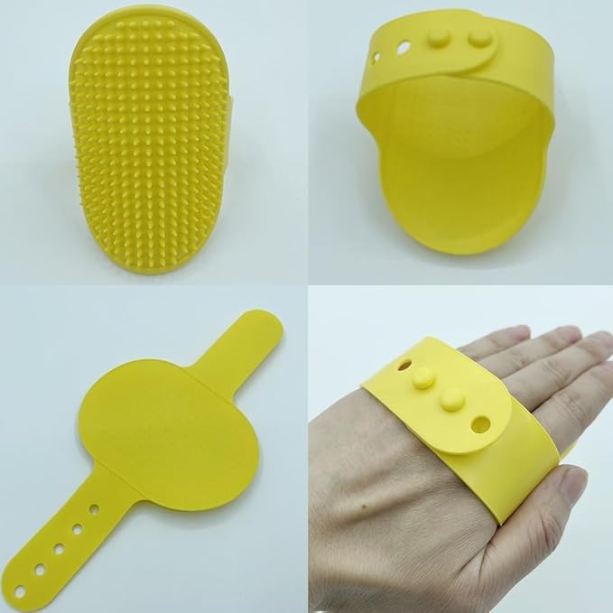 Silicone Grooming Strap Pad for Cats, 2-in-1 Self-Groomer, Adjustable Silicone Pet Grooming Tool, Soft Pet Face Scratcher Rubber Massager for Indoor for Cats & Dogs