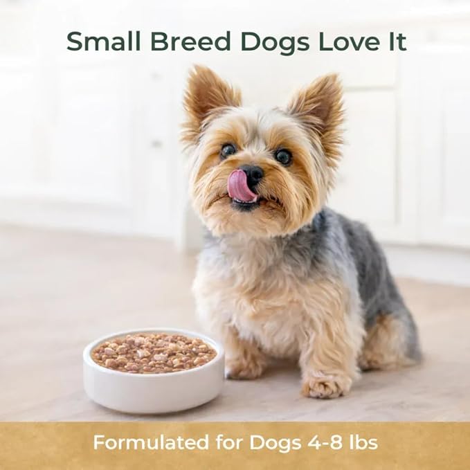 Grain Free Small Breed Chicken Dinner Adult Wet Dog Food - Fish Oil Omega 3 Fatty Acids - High Protein No Corn Wheat Soy - Real Vegetables Carrots Peas - Healthy Skin Coat - 3.5 oz Cup