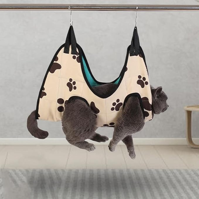 balacoo Cat Grooming Hammock for Nail Trimming Pet Sling for Grooming Cats and Dogs Comfortable and Sturdy Design Oxford Cloth