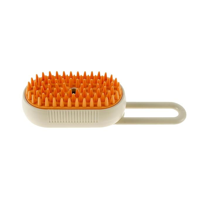 Steamy Cat Brush,Steamy Cat Brush with Leave-On Essence, Multifunctional Cat Steamy Brush, Self Cleaning Steam Cat Brush for Massage, Silicone Steam Pet Brush for Removing Tangled(Coffee)