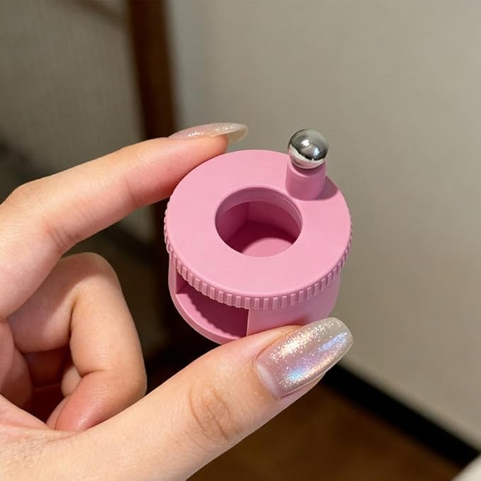 Rotating Cat Eye Magnet, Adjustable Cylinder Stand, Beginner Friendly Nail Tool with Uniform Magnetic Force and Excellent Light Absorption, Can Easily DIY Glossy Cat Eye Effect (#b)