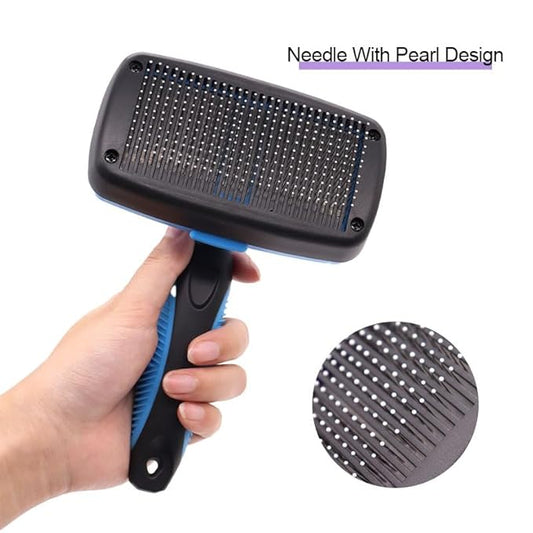 Cat Brush & Dog Brush — Deshedding Dog Brush, Deshedding Brush & Cat Hair Brush, Dematting Tool for Dogs & Cats, Undercoat Rake for Dogs, Flea Comb for Pets (Green, Large)