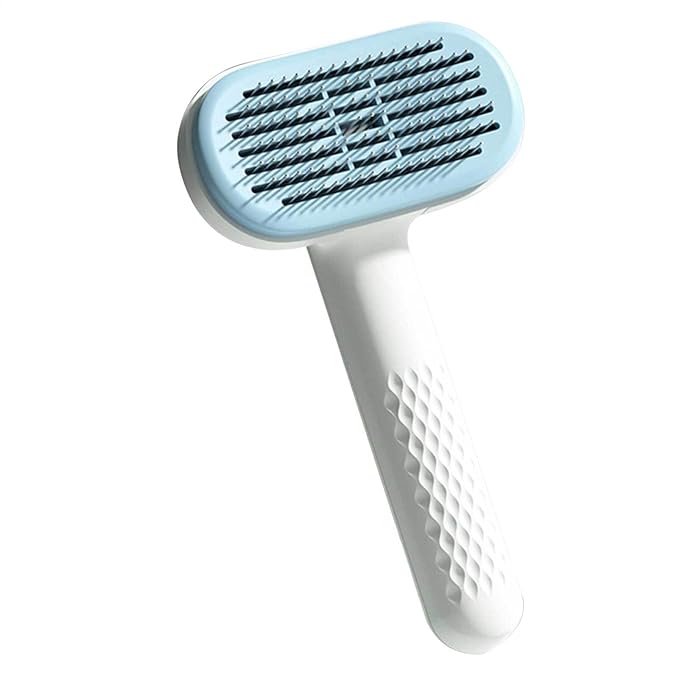 Cat Grooming Brush | Self Cleaning Slicker Tool for Dogs Cats - Comb Removes Loose Undercoat Mats Tangles Hair, Massage Pin Design Improves Circulation | for Home Salon Daily Care