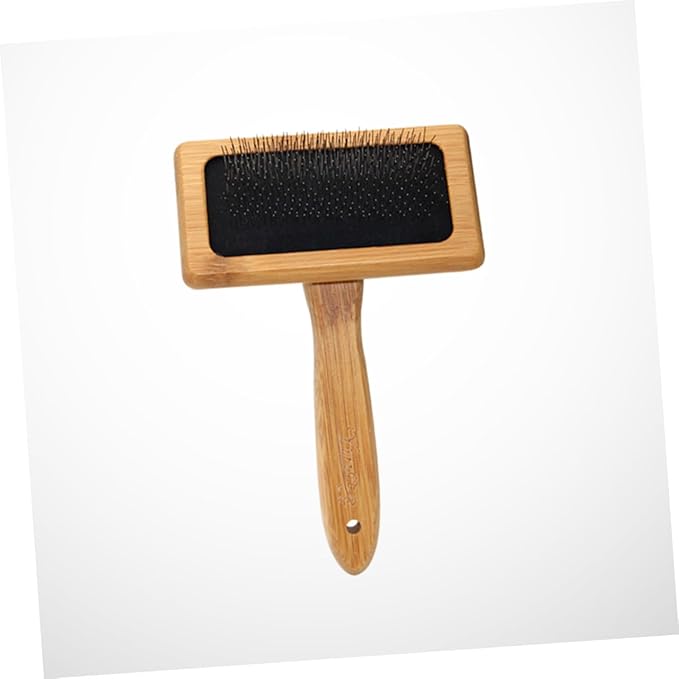 POPETPOP Wooden PET Grooming Comb Design Detangling Tool for Dogs and Cats Bamboo Handle for PET Owners and Grooming