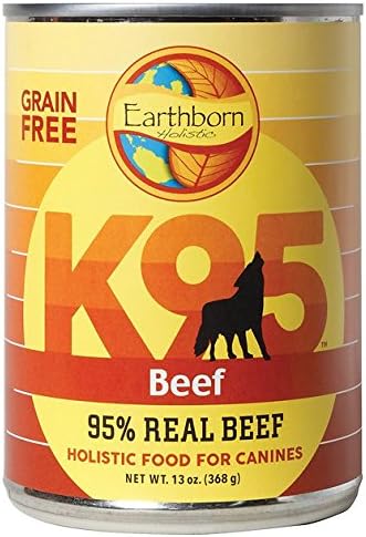 Earthborn Holistic 34846723458 K95 Beef Grain Free 95 Percent Meat Protein Canned Dog Food44; 13 oz