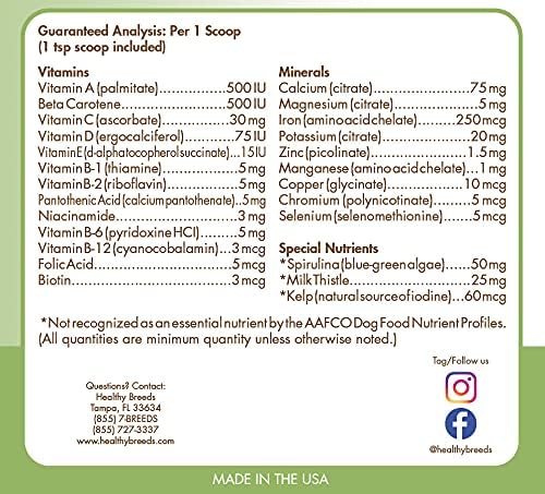 Healthy Breeds Russian Toy Terrier Multi-Essentials Powder for Dogs - an Ideal Supplement of Vitamins, Minerals & Antioxidants for Your Dog - 8 oz