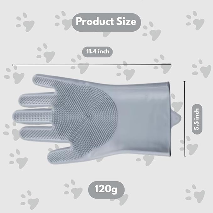 Silicone Pet Grooming Gloves for Dogs & Cats – Deshedding & Bathing Mitt – Gentle, Reusable, Easy to Clean