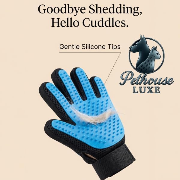 Pet Grooming Gloves (Blue)