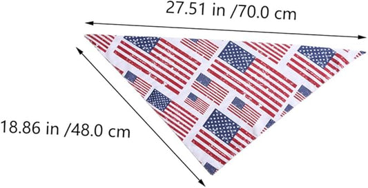YARNOW Pet Triangle Bandana American Flag Dog Scarf Decorative Independence Day Bandana Festival Pet Supplies for Dogs and Cats