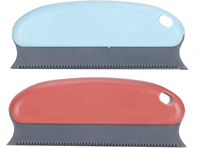 Pet Hair Removal Brush 2PCS, Multifunctional Ergonomic Grooming Tool for Cats and Dogs - Durable ABS and TPR Materials, Easy Cleaning and Portable Design