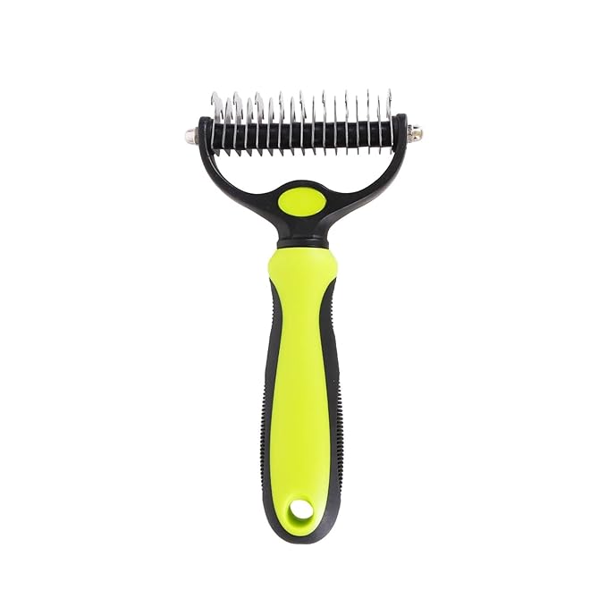 A Pet Double-sided Knot Comb Dog Comb Dog Comb Cat Beauty Hair Removal Cat Comb Pet Supplies(Rose Red,Small)