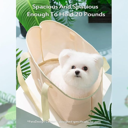 KAMEIOU Breathable Mesh Cat Small Dog Purse Carrier Tote Bag for Small Dogs Pets Outdoor Pet Purse Carriers for Puppy Cat Small Dog Tote Soft-Sided Bag for Small Dogs Rabbits Cats Carrier Outcrop Bag