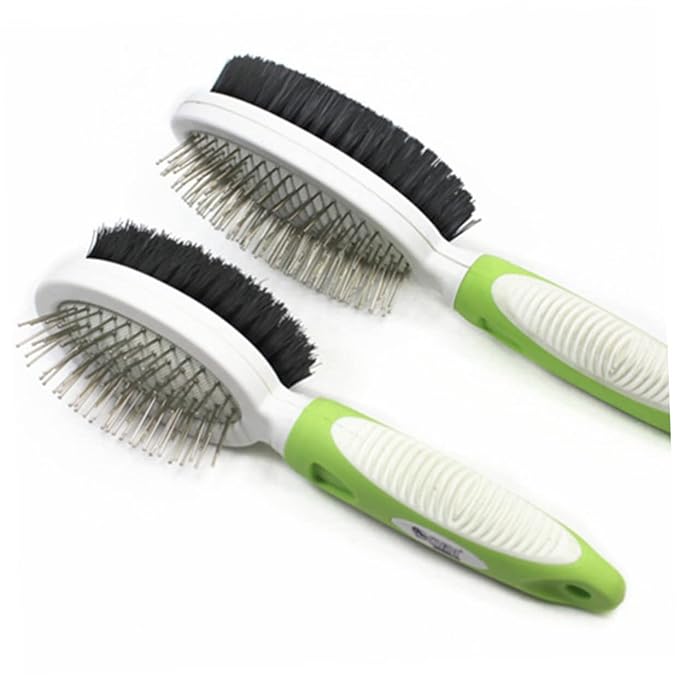 BESPORTBLE Double Sided Pet Comb Dematting Brush for Dogs and Cats Grooming Tool Random Color