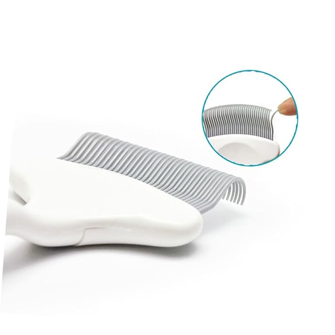 Milisten Cat Grooming Comb Elastic Pin Pet Hair Knot Cleaning Tool for Cats Easily Eliminates Tangles and Dander Material White