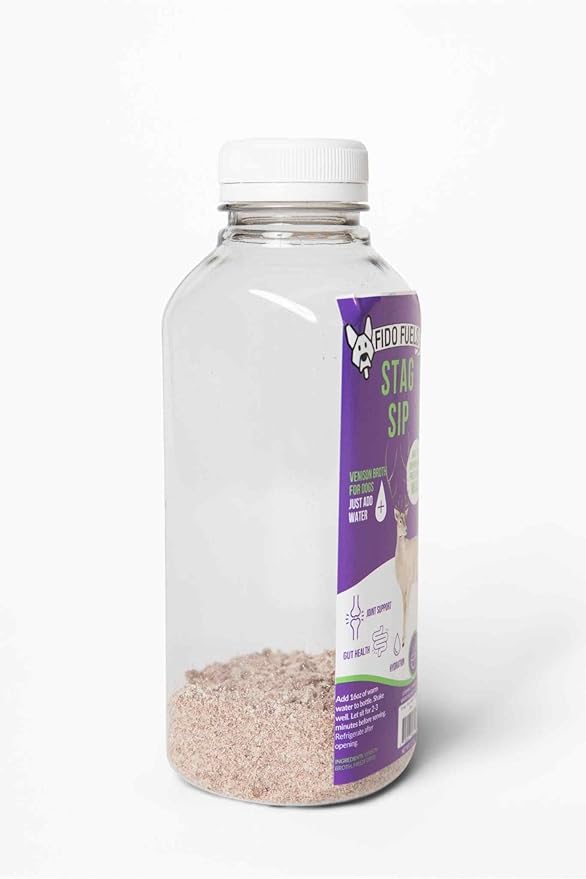 Stag Sip Freeze Dried Bone Broth - 16oz Bottle with 2.5oz Bone Broth Product