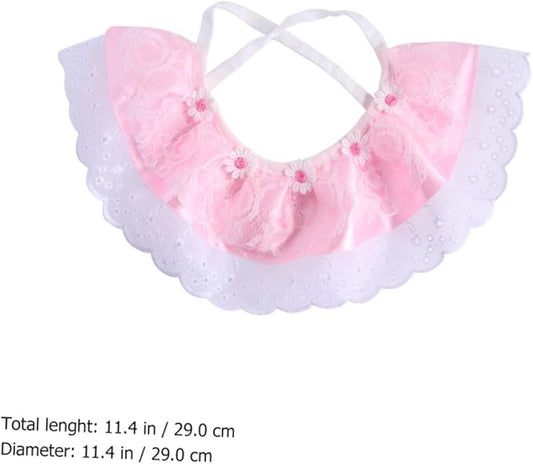 Toyvian Pet Dog Birthday Costume Set 2pcs Pink Crown Hat with Lace Dog Birthday Scarf Bandana for Puppy Party Supplies