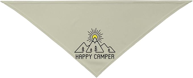 Happy Camper Summer Dog Bandana,Adorable Puppy Accessory for The avid Camper ,Pet Neckerchief for Pets Daily Wear Photo Prop Party Supplies,Funny Cute Dog Bandana (Light Green)
