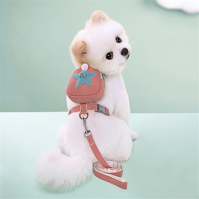 Dog Training Backpack Cute Saddles Bag and Leash for Traveling Travel Camping Camping Dog Saddles Bag Supplies Pet Backpack for Supplies